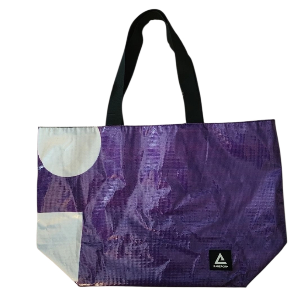 Rareform Blake Tote Bag purple white recycled billboard